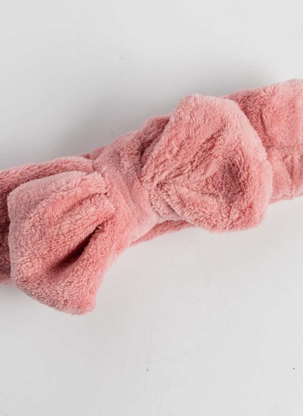 Spa Headband Plush Pink Bow Blush Color Soft Comfortable Pamper New - Picture 3 of 6